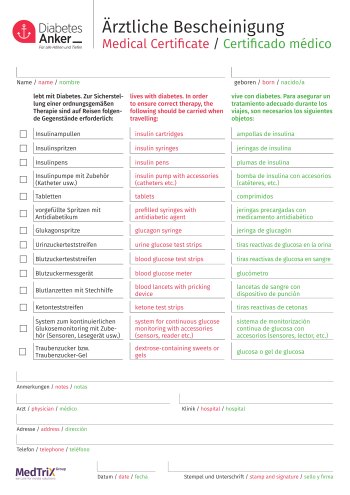 Artikelbild des Artikels “Flugreise-Attest deutsch/englisch/spanisch “