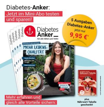 Artikelbild des Artikels “Kennenlernangebot: Miniabo 5x Diabetes-Anker plus Prämie “