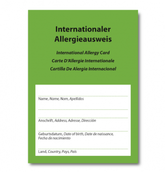 Internationaler Allergieausweis 