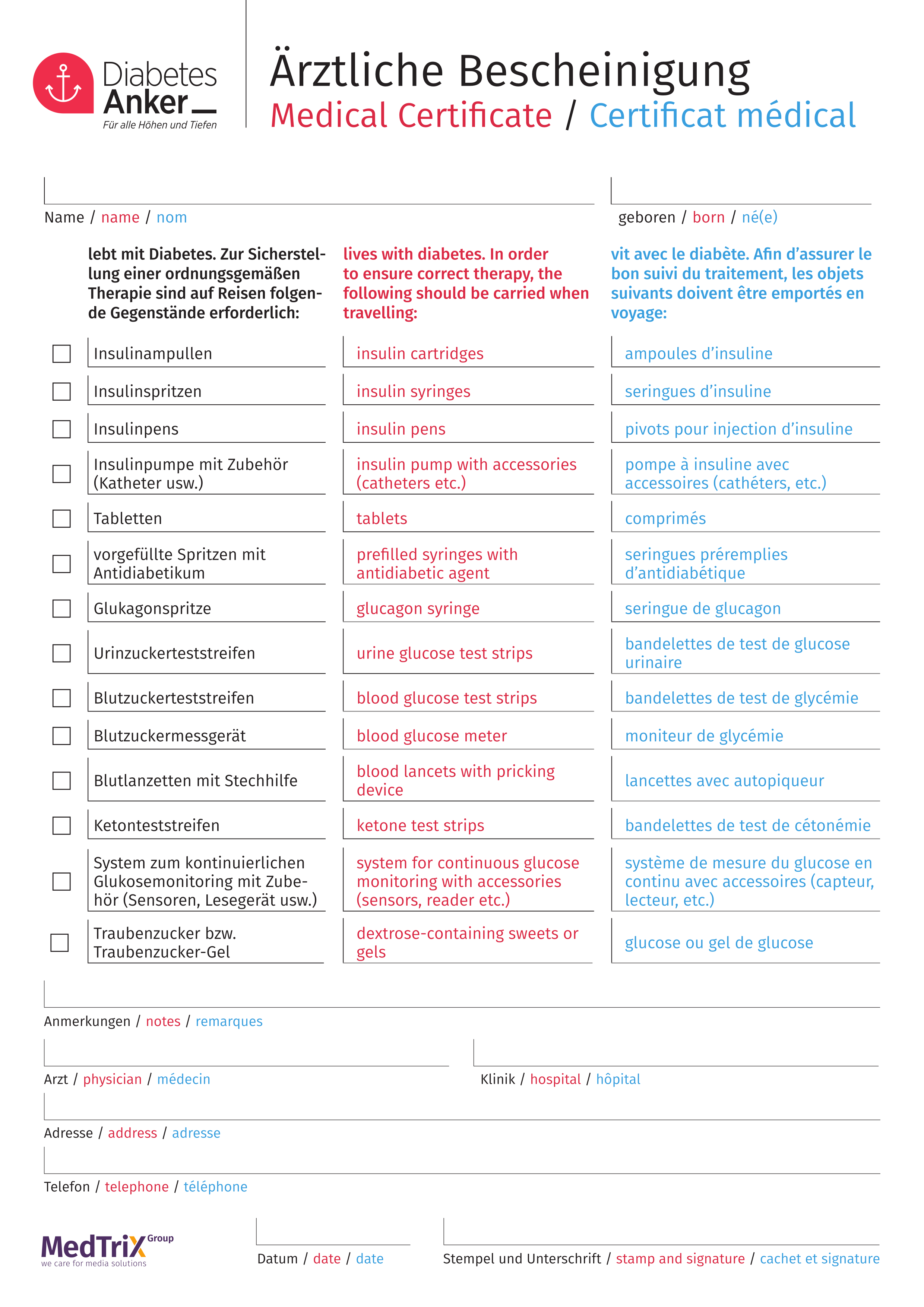  Artikelbild 1 des Artikels “Flugreise-Attest deutsch/englisch/französisch “