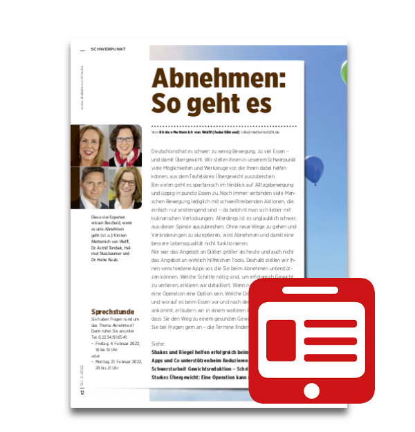  Artikelbild 1 des Artikels “Schwerpunkt: Abnehmen: So geht es “