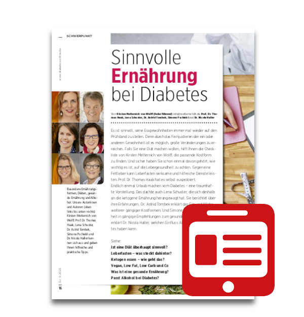  Artikelbild 1 des Artikels “Schwerpunkt: Sinnvolle Ernährung bei Diabetes “