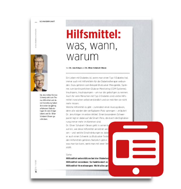  Artikelbild 1 des Artikels “Schwerpunkt: Geräte und Co - Hilfsmittel bei Diabetes “